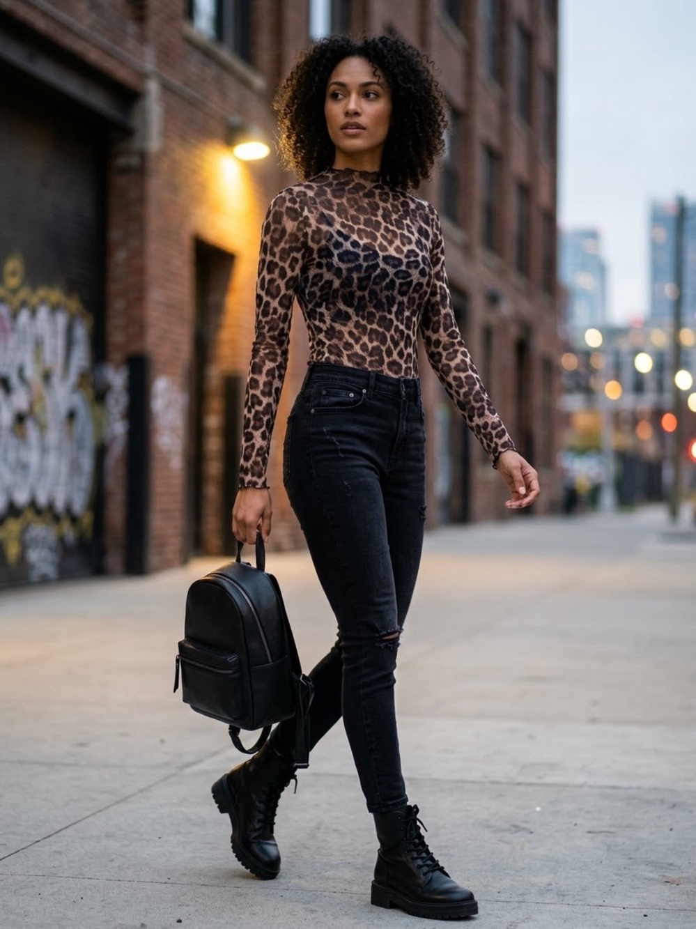 BiBi TOP MSRP $38 Sheer Leopard Print Mesh Long Sleeve Lettuce Hem